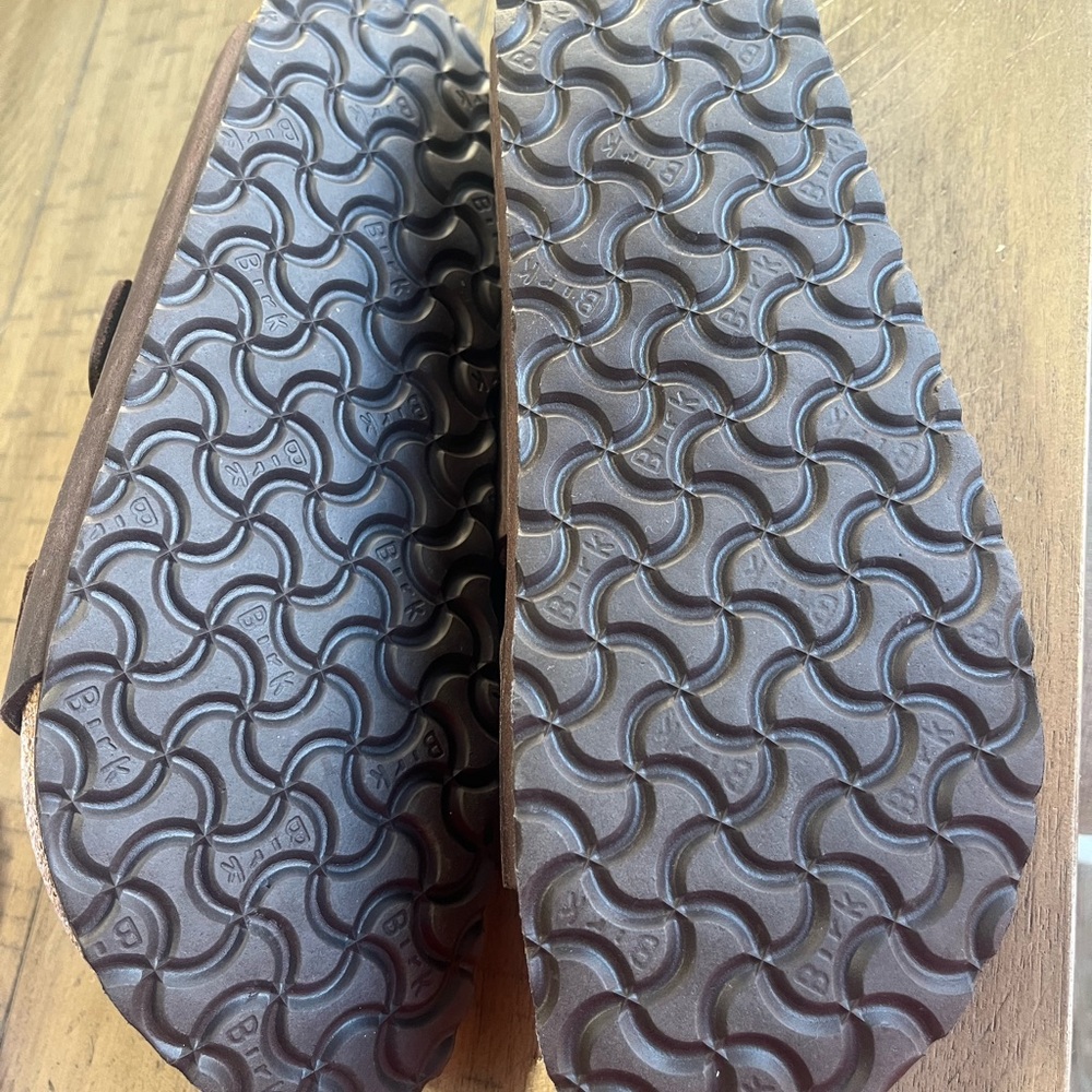 Birkenstock Brown Two-Strap Buckle Sandals - Picture 2 of 4